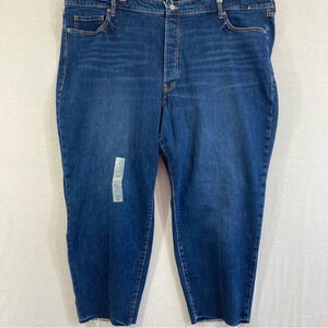 New Old Navy High-Rise O.G. Straight Frayed Hem Jeans Size 28